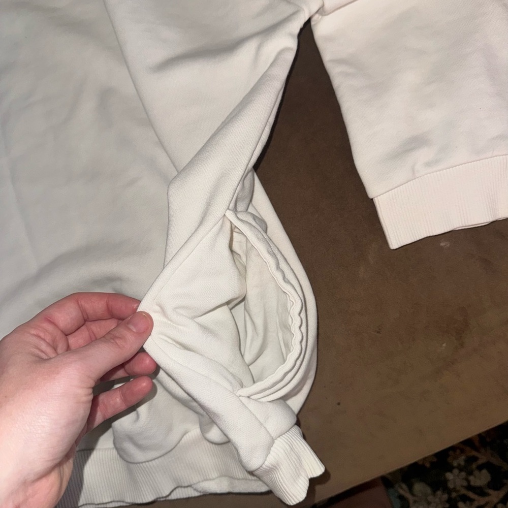 Adidas White Crewneck Sweatshirt With Pockets - Picture 7 of 8
